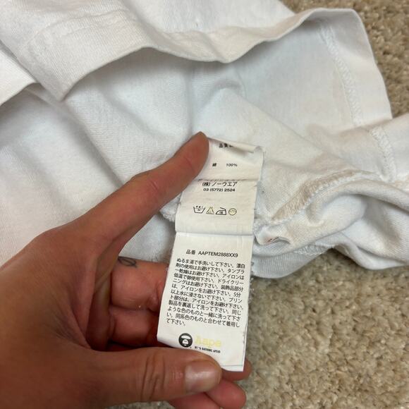 Aape by A Bathing Ape Universe APUNVS T Shirt Men's Medium Japanese Stretwear - Picture 12 of 16